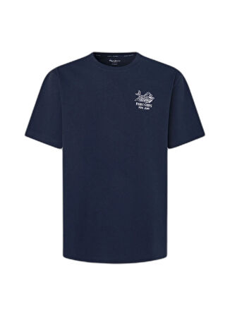 Pepe Jeans Bisiklet Yaka Lacivert Erkek T-Shirt PM509624-594 SUAN TEE