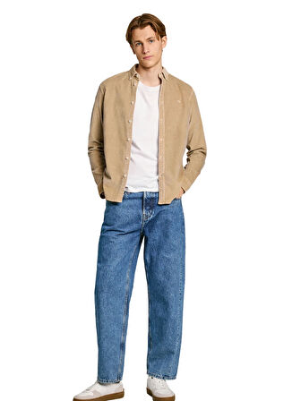 Pepe Jeans Regular Fit Bej Erkek Gömlek PM308730-840 MILLER