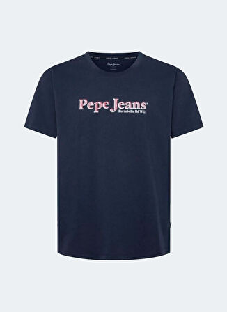 Pepe Jeans Bisiklet Yaka Lacivert Erkek T-Shirt PM509649-594 SOMERS TEE