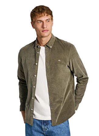 Pepe Jeans Regular Fit Yeşil Erkek Gömlek PM308730-676 MILLER