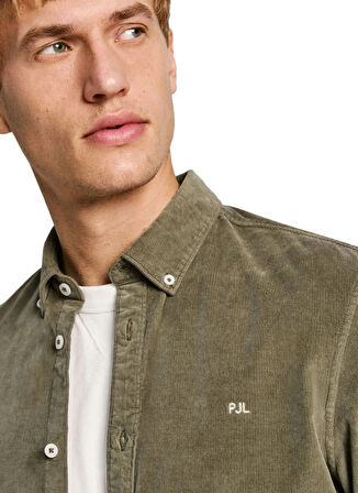 Pepe Jeans Regular Fit Yeşil Erkek Gömlek PM308730-676 MILLER