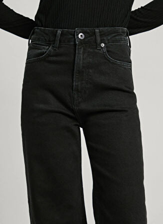 Pepe Jeans Yüksek Bel Düz Paça Standart Siyah Kadın Denim Pantolon PL204731XH20