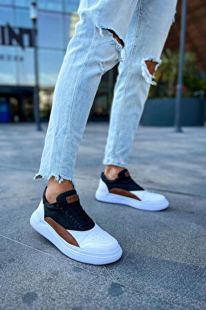 TB115 CBT Literide Erkek Ayakkabı BEYAZ/TABA/SIYAH