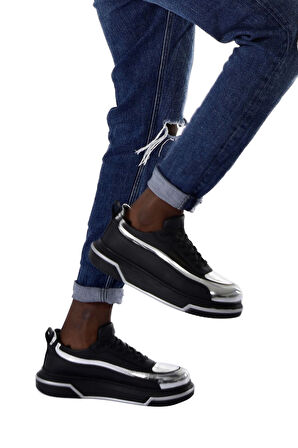 TB241 CST Signature Line Up Erkek Ayakkabı SIYAH/GUMUS