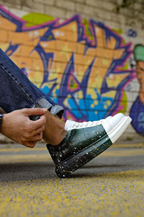 TB254 CBT Pittura Erkek Ayakkabı 437 BEYAZ / YESIL / SIYAH