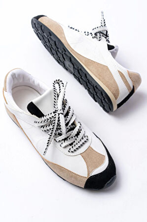 Rs-02 Beyaz Garni İnce Taban Günlük Spor Ayakkabı