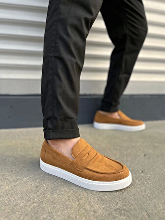 Tb180 Estilo X Bağcıksız Süet Erkek Günlük Spor Klasik Ayakkabı Sbt - Taba