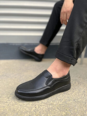 Tb0410 Classique Bağcıksız Cilt Erkek Günlük Klasik Ayakkabı Cst - Siyah