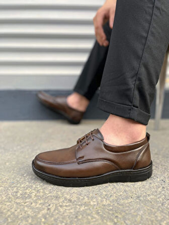 Tb0510 Clasica Bağcıklı Cilt Erkek Günlük Klasik Ayakkabı Cst - Kahverengi