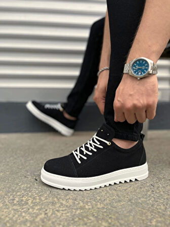 Tb152 Cool Bağcıklı Süet Erkek Günlük Spor Klasik Ayakkabı Sbt - Siyah