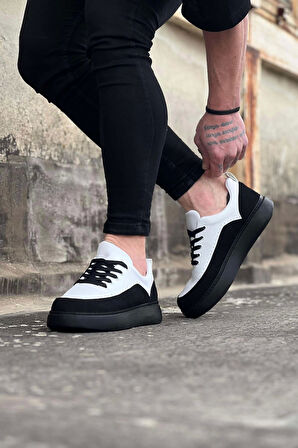 Terzi Bey Tb162 Kömür Beyaz Ortopedik Taban Erkek Casual Ayakkabı