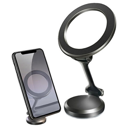 By Nevser® Tüm Telefonlarla Uyumlu Manyetik Araç Telefonu Tutacağı Katlanır 360 Derece Dönen Telefon Standı