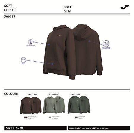 Joma Breath Hoodie Navy Blue Erkek Lacivert Mavi Kapüşonlu Sweatshirt