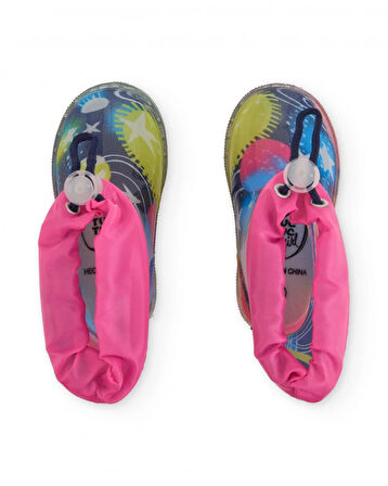 Tuc Tuc Uzay Desenli Kız Çocuk Işıklı Yağmur Çizmesi