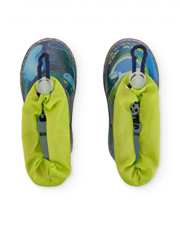 Tuc Tuc Uzay Gemisi Desenli Erkek Çocuk Işıklı Yağmur Çizmesi