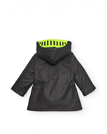 Tuc Tuc Şövalye Desenli Kapüşonlu Erkek Çocuk Su Geçirmez Yağmurluk