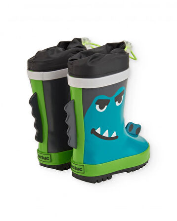 Tuc Tuc Sevimli Canavar Tasarımlı Erkek Çocuk Mavi Yağmur Çizmesi