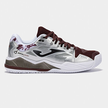 Joma SPIN 2512 Erkek Gri Bordo Tenis/Padel Ayakkabısı