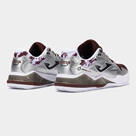 Joma SPIN 2512 Erkek Gri Bordo Tenis/Padel Ayakkabısı