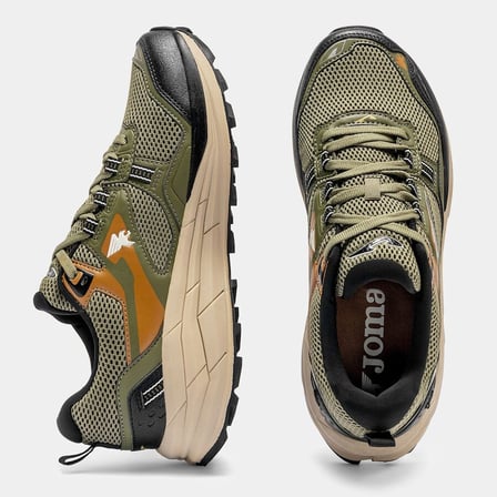 Joma TKSHOS2623 Shock Men Erkek Outdoor ve Trail Koşu Ayakkabısı - Haki/Siyah