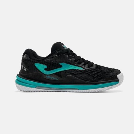 Joma TACES2601AC Ace Sert & Toprak Kort Tenis Erkek Ayakkabısı - Siyah/Turkuaz
