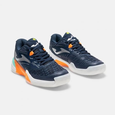 Joma TROLS2603AC Roland Sert Kort Erkek Tenis Ayakkabısı Lacivert/Turuncu
