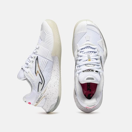 Joma TPOILS2602AC Point Lady 26 Toprak & Sert Kort Kadın Tenis Ayakkabısı - Beyaz/Altın