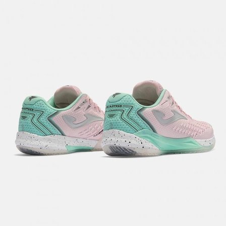 Joma TRALS2613AC Rapid Lady Sert ve Toprak Kort Kadın Tenis Ayakkbısı - Pembe/Yeşil