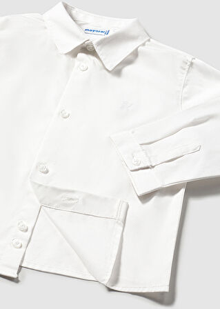Mayoral Beyaz Uzun Kollu Erkek Bebek Gömlek 124