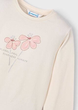 Mayoral Kız Çocuk Çiçek Baskılı Sweatshirt