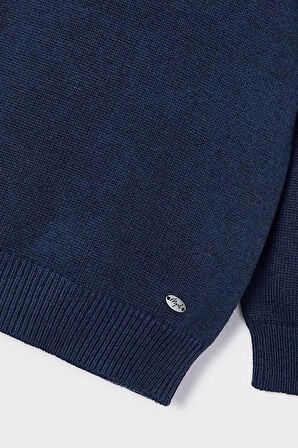 Erkek Çocuk Bisiklet Yaka Basic Triko Kazak - Lacivert | 3 Yaş