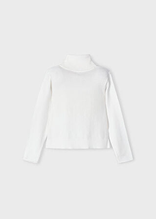 Mayoral Ekru Kız Çocuk Balıkçı Yaka Kazak 00313