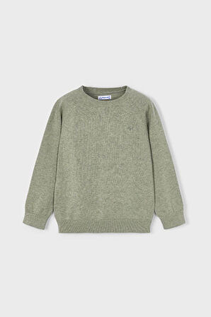 Erkek Çocuk Reglan Kollu Basic Triko Kazak - Yeşil | 4 Yaş