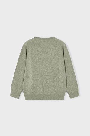 Erkek Çocuk Reglan Kollu Basic Triko Kazak - Yeşil | 4 Yaş