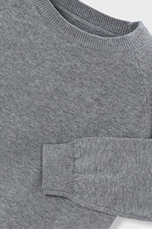 Erkek Çocuk Reglan Kollu Basic Triko Kazak - Gri | 3 Yaş