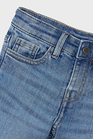 Erkek Çocuk Slim Fit Basic Jean Pantolon - Mavi | 10 Yaş