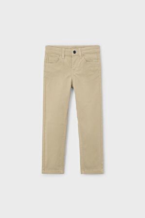 Erkek Çocuk Slim Fit 5 Cepli Pantolon - Bej | 4 Yaş