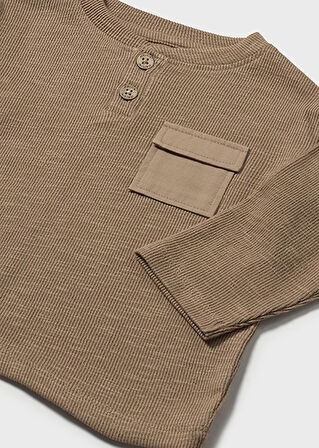 Mayoral Kahverengi Erkek Bebek Uzun Kollu Örme Tişört 2064