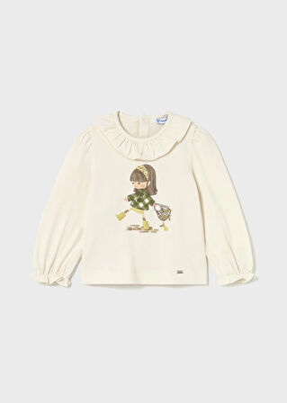 Mayoral Kız Bebek Manşet Kollu Sweatshirt