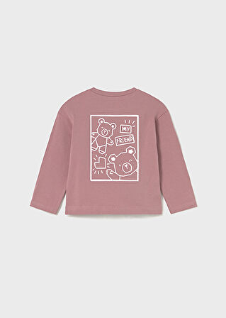 Mayoral Pembe Kız Bebek Arkası Baskılı Uzun Kollu Tişört 2079