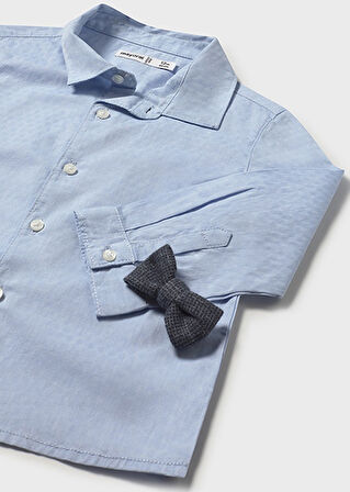 Mayoral Erkek Bebek Papyonlu Mavi Uzun Kollu Gömlek 2111