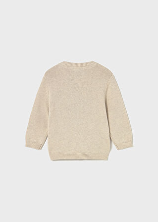 Mayoral Bej Erkek Bebek Cepli Ayı İşlemeli Kazak 2341