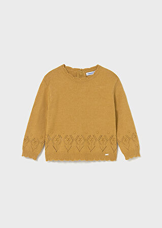 Mayoral Sarı Kız Bebek Ajurlu Kazak 2353