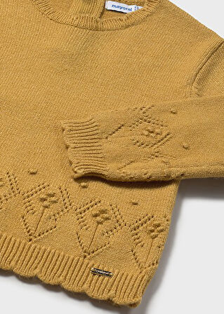 Mayoral Sarı Kız Bebek Ajurlu Kazak 2353