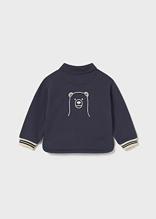 Mayoral Lacivert  Erkek Bebek İşlemeli Sweatshirt 2415