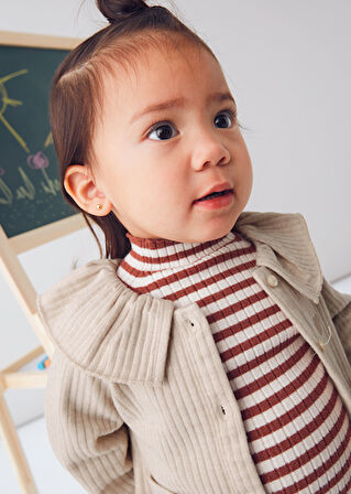Mayoral Kız Bebek Bej Örme Ceket 2431