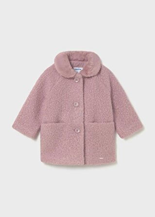 Mayoral Kız Bebek Kürklü Kaşe Kaban