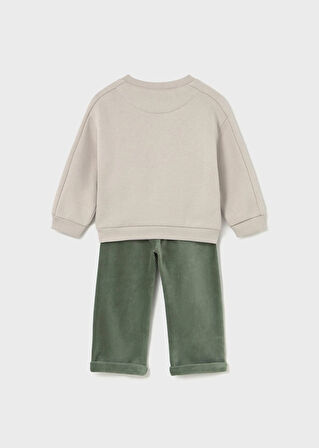 Mayoral Erkek Bebek Kadife Pantolon ve Sweatshirt Set