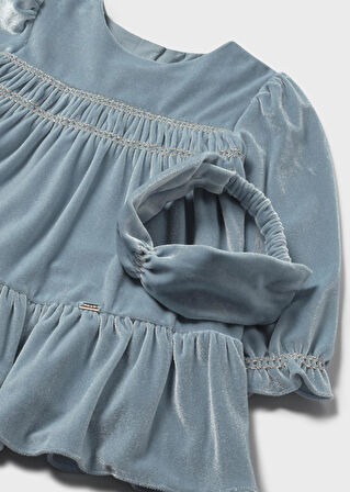 Mayoral Kız Bebek Uzun Kol Kadife Elbise