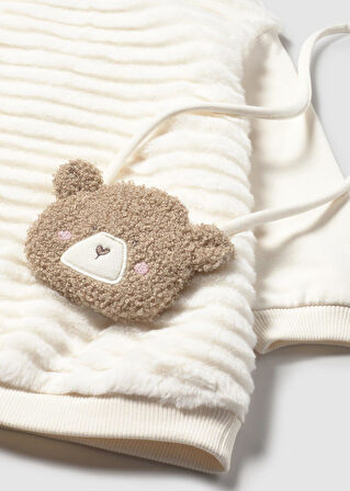 Mayoral Kız Bebek Çantalı Peluş Elbise